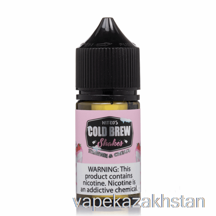 Vape Kazakhstan Strawberi and Cream - Nitros Cold Brew Salts - 30mL 45mg